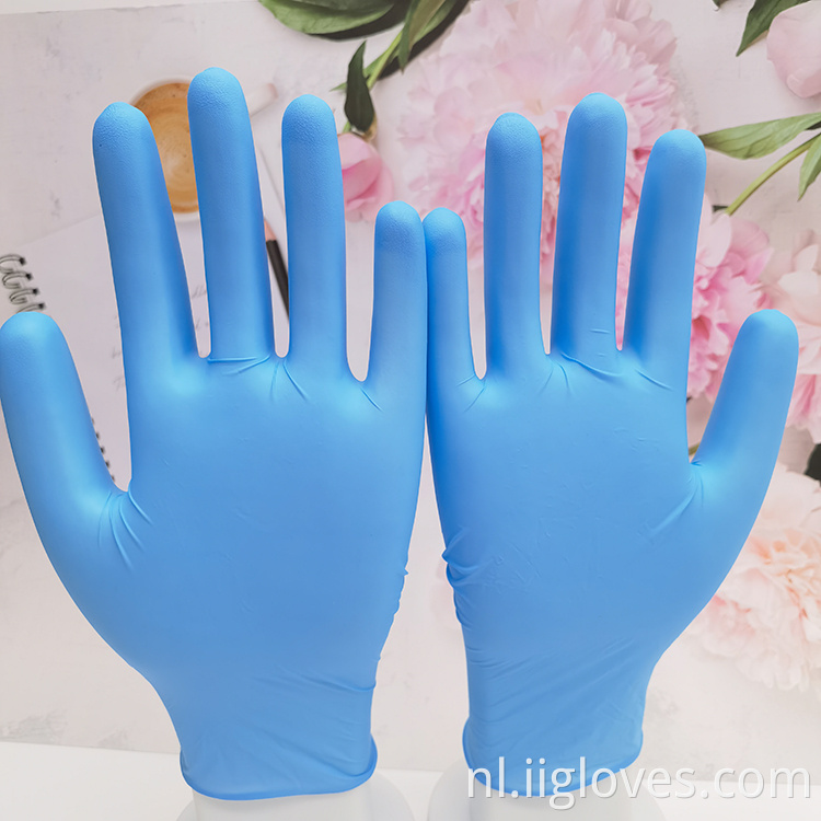 Nitrilkeuken Working Safety Gloves Poedervrije voedingsgraad Waterdichte nitrilhandschoenen